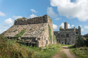 Old Cornish Copper Mine Wall Art by Carol Herbert