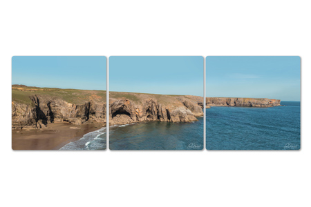 Stackpole Head Triptych Canvas Wall Art