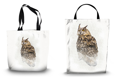Turkmenian Eagle Owl Canvas Tote Bag Options