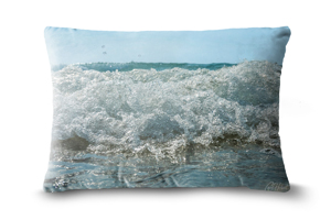 Waves 19in x 13in Oblong Throw Cushion