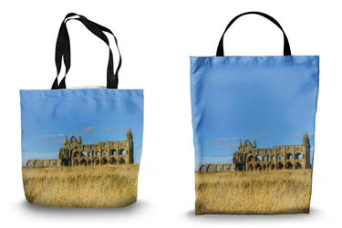 Whitby Abbey Sunset Canvas Tote Bag Options
