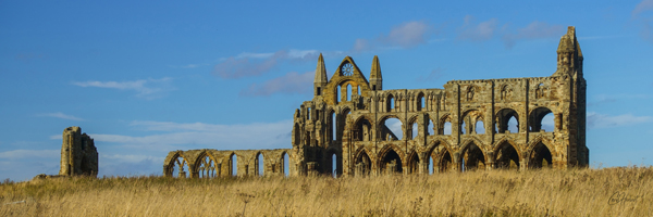 Whitby Abbey Sunset Mounted Print Options