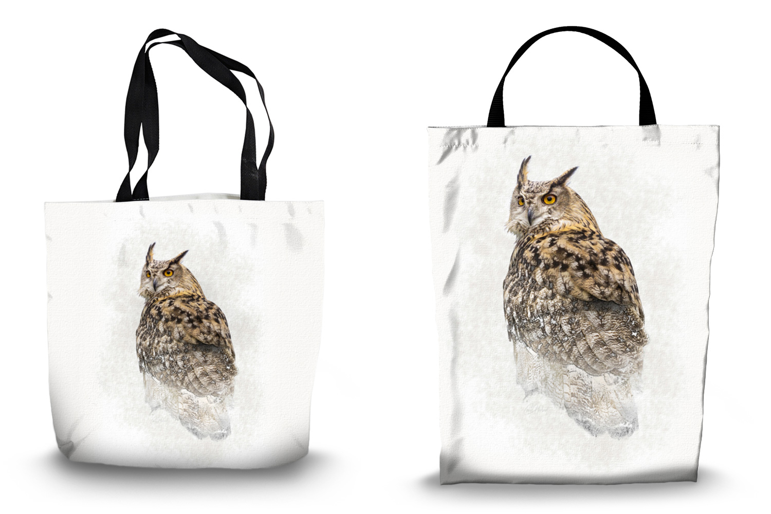 Turkmenian Eagle Owl Tote Bags